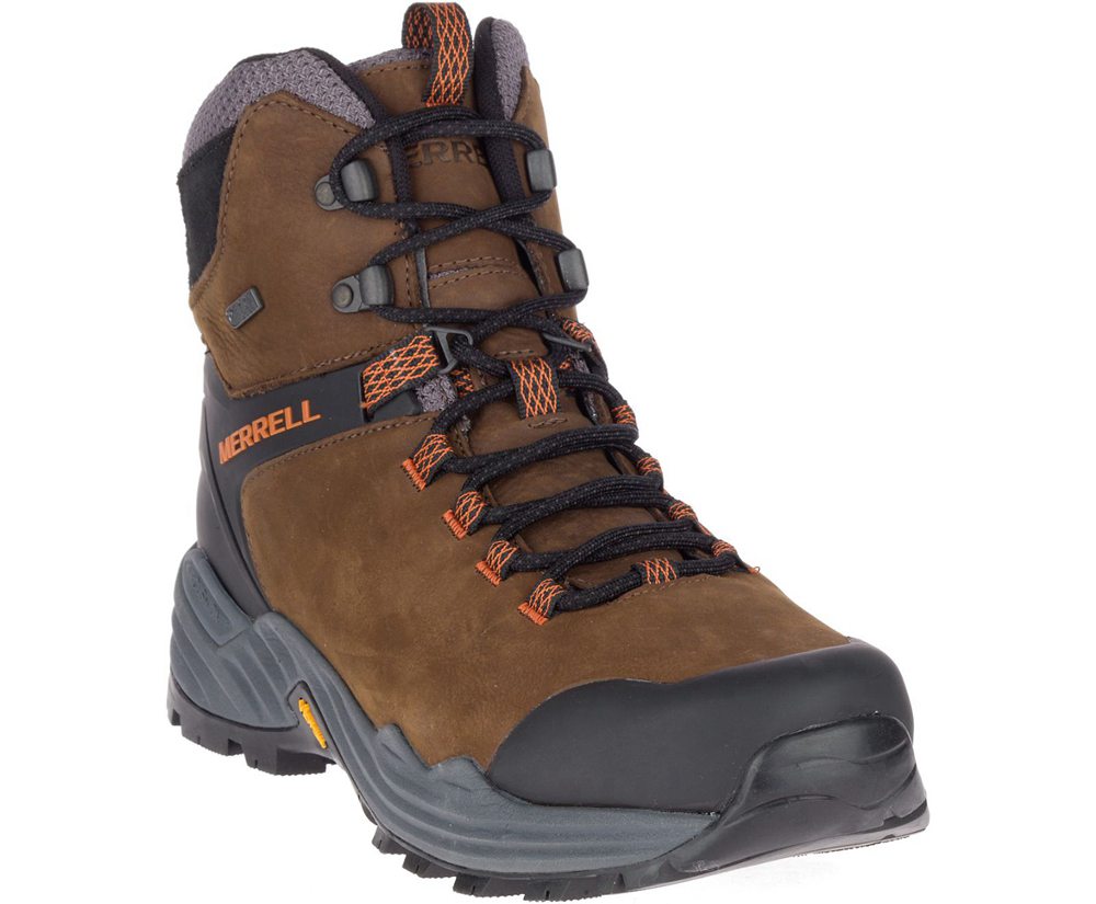 Merrell Boots Brown - Phaserbound 2 Tall Waterproof - Mens 56HWOJXEC